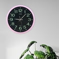 thumbnail image 3 of Relojes de pared - Reloj de pared silencioso sin tictac de con luz - Reloj de pared decorativo grande para cocina, Rosa BLESIY reloj de pared, 3 of 8