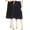 Black-Navy, variant on Women's Solid Flared Lightweight Elastic Waist A-line Skirt Pack of 2