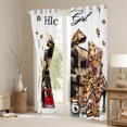 thumbnail image 3 of Homewish Leopard Print High Heel Black Out Curtains, Female Modern Fashion Curtains Pack of 2 (42x63 Each), Chic Bowknot Bag Bedroom Curtains, Curtains Blackout Home Decor, 3 of 6