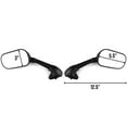thumbnail image 4 of Krator Black OEM Stock Style Racing Mirrors - Compatible with 2003-2005 Yamaha YZF R6 / YZF R6S 2006-2009 Left & Right Set, 4 of 4