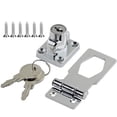thumbnail image 5 of Cerrojo pequeño y cerradura de metal básico, hebilla de puerta, pestillo de puerta de seguridad, perilla, cerraduras de cobertizo para armarios, puerta de cajón de armario JFHHH pequeña, 5 of 5