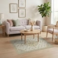 thumbnail image 3 of ODIKA Beige Loves Boho Minimalist Diamonds Rectangular Neutral Ivory for Home Office, Gaming Room, Under Desk, Non-Slip Chair-Friendly, 3 of 7
