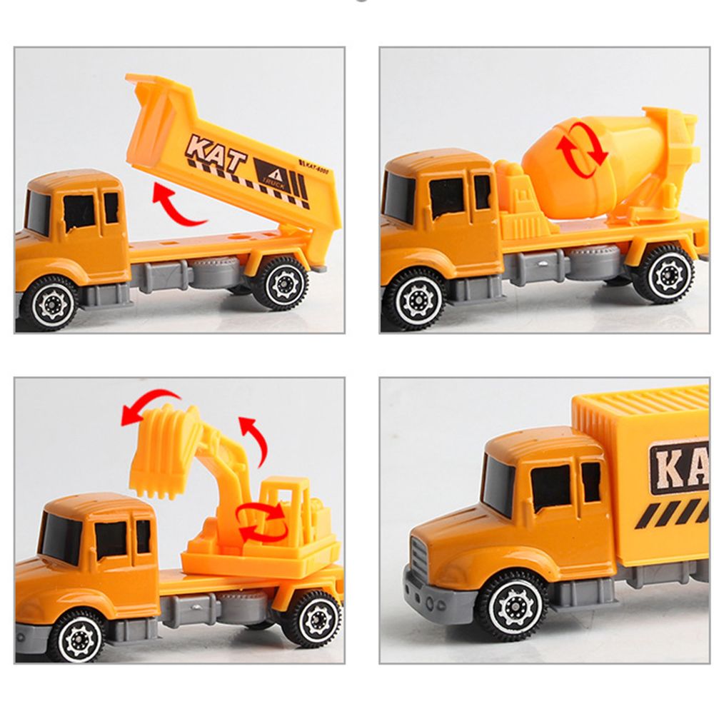 Mini Boys Gifts Accessories Big Truck Vehicle Toy Engineering Toys Vehicles Carrier Fire Fighting Truck Engineering Car Models Alloy Engineering Vehicle Toys Big Construction Trucks Set B - image 3 of 8