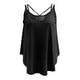 thumbnail image 2 of Camiseta sin mangas de tirantes para mujer, estilo camisola, holgada, color negro, 2 of 8