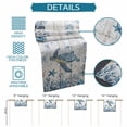 thumbnail image 6 of Blue Sea Turtles Table Runner 90 Inches, Coastal Ocean Sea Starfish Coral Wood Grain Bed Runner Dresser Scarves Tabletop for Indoor Outdoor Parties/Ceremony/Banquet, 13" x 90", 6 of 9