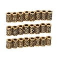 thumbnail image 3 of Beard Jewelry Beads, Hair Beard Beads Vintage Style Perfect Size Fashionable 24pcs  For Daily Use Gold, 3 of 8