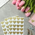 thumbnail image 4 of Royal Green Wedding Heart Stickers in Gold Glitter Envelope Seals for Invitations, Favors, Arts and Crafts  Embellishments for Parties  1.5" x 1.75" - 288 Pack, 4 of 6