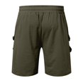 thumbnail image 5 of Pantalones cortos cargo para hombre con cintura elástica: pantalones de trabajo de verano, poliéster, bolsillos espaciosos, tallas S-XXXL para uso deportivo y casual., 5 of 5