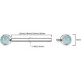 thumbnail image 2 of Glaciersei Nipple Ring Internally Threaded Nipple Barbell 14G Nipple Piercing Jewelry G23 Titanium, 2 of 5