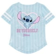 thumbnail image 2 of Disney Girls Baseball Jersey T-Shirt with Lilo & Stitch and Mickey Mouse- Girls Sizes 4-16 Mint/White, 2 of 8