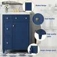thumbnail image 7 of EUROCO Bathroom Vanity with Ceramic Sink, 24" Freestanding Bathroom Cabinet Vanity with 2 Drawers,Lager Storage,1 Door ,Solid Wood Frame Bathroom Vanities,Blue, 7 of 7