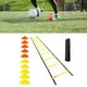 thumbnail image 5 of Escalera de agilidad, juego de equipo de escalera de entrenamiento de velocidad de 12 peldaños y 20 pies con bolsa de transporte de 10 Dics para deportes de fútbol YUNYI BRAND Deportes, 5 of 8