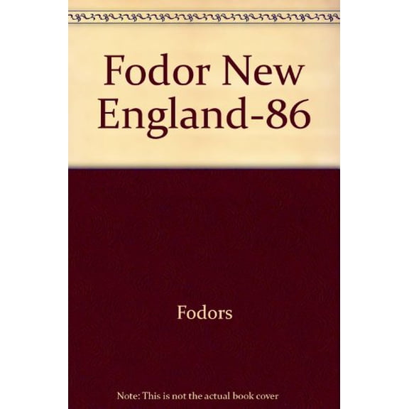 Pre-Owned FD New England 1986, 9780679012597, 0679012591, Paperback,