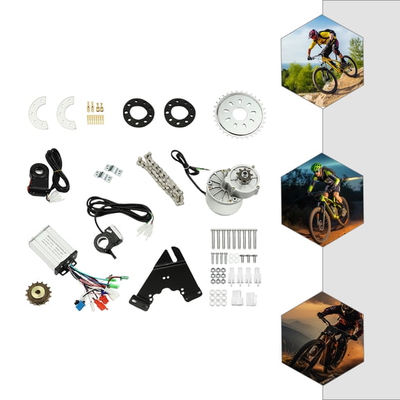 Wildnix Electric Bike Conversion Kit, 250W Brushless Motor, Controller with Speed Adjustment, Reverse Function, Anti-Theft Option, for Spoke Wheel Bikes
