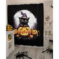 thumbnail image 4 of Halloween Watercolor Shower Curtain Set ，Waterproof Fabric Shower Curtains Scary Pumpkin Cat Moon Shower Curtains for Bathroom,Bathroom Decor 72"x72", 4 of 6