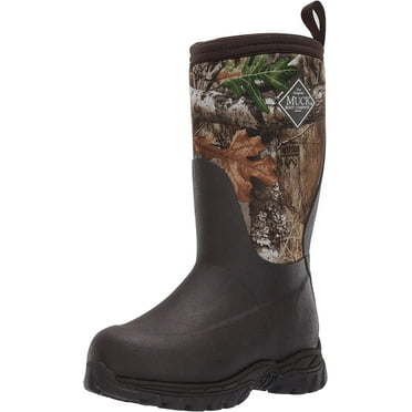 Muck Boot Unisex-Child Rugged Ii Pull-On Boot Brown/Real Tree Edge 7 Little Kid