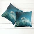 thumbnail image 2 of Ambesonne Fish Throw Pillow Cover 2 Pack, Animals Teal Wildlife, 20", Teal Beige, 2 of 6