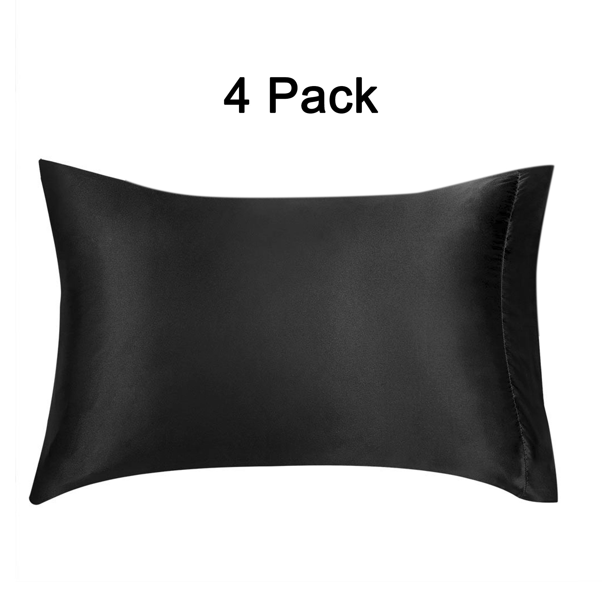 4 Pack Silky Satin Pillowcases, Pillow Case Covers for Hair and Skin