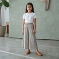 thumbnail image 3 of XXWXYD Girl's Floral Print Elastic Waisted Pants Lightweight Flowy Palazz𝗈 Trousers Fashion Wide Leg Baggy Pant Beach Streetwear Girls Back-to-School Wide Leg Pants, 3 of 5