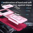 thumbnail image 4 of For Google Pixel 11 / 11 Pro Slim Fit Shockproof Hybrid with Slide Camera Cover & Rotated Ring Kickstand, [Military-Grade] Phone Case,Pink,For Pixel 11 / 11 Pro, 4 of 8