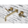 thumbnail image 2 of Kingston Brass KS6023DFL NuWave Two-Handle Wall Mount Roman Tub Faucet, Antique Brass, 2 of 7