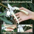 thumbnail image 4 of 4PACK Pruning Shears, Stainless Steel Garden Shears, Sharp Handhled Gardening Scissors, Bypass & Straight Blade Garden Clippers for Plants, Flowers, Fruits Trees, Gardening Gifts for Women & Men, 4 of 5