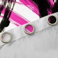 thumbnail image 4 of Manfei Abstract Brushstroke Kitchen Curtains, Watercolor Art Black Out Curtains Pack of 2 (42x63 Each), Pink, Black and White, 4 of 6