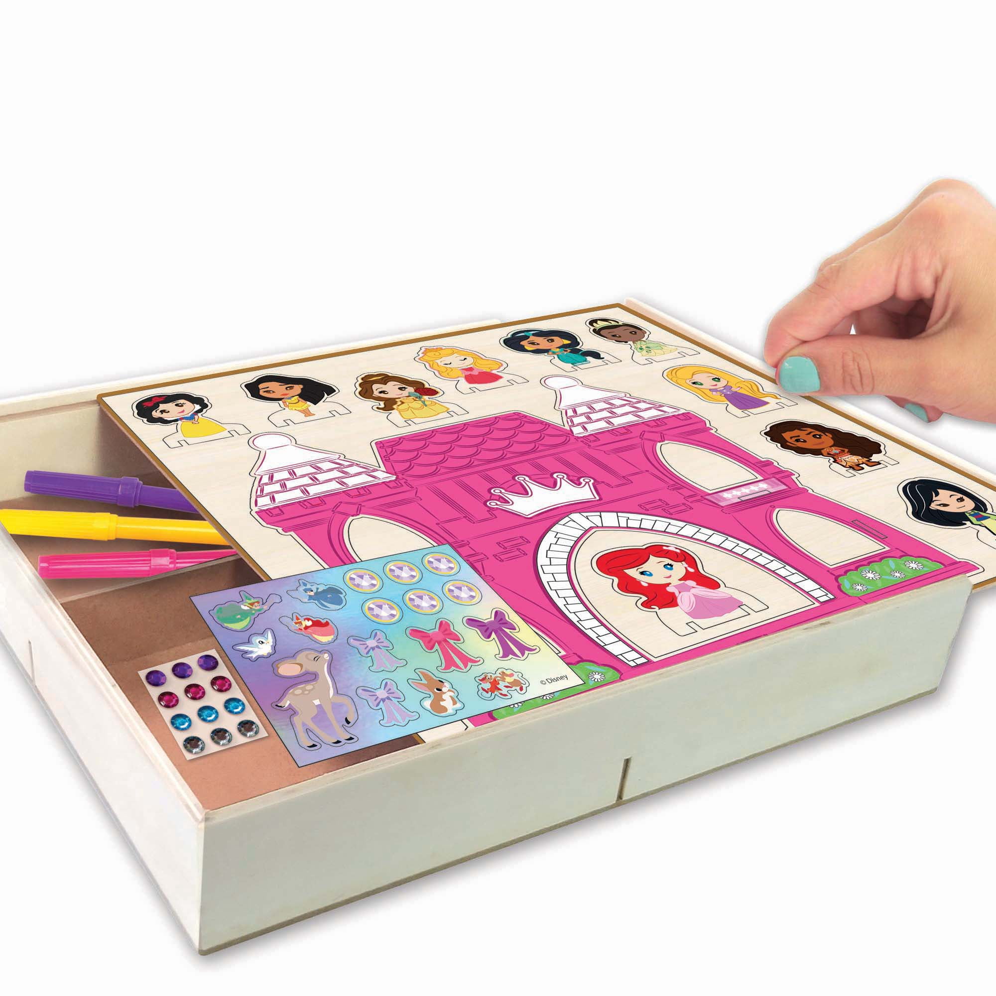 Disney Princess: Wood Castle Activity - Building & Decorating Set, Ages 3+