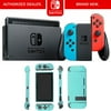 Nintendo Switch 32 GB Console with Neon Blue and Red Joy-Con (HACSKABAA) w/ Deco Gear Nintendo Switch Sky Skin