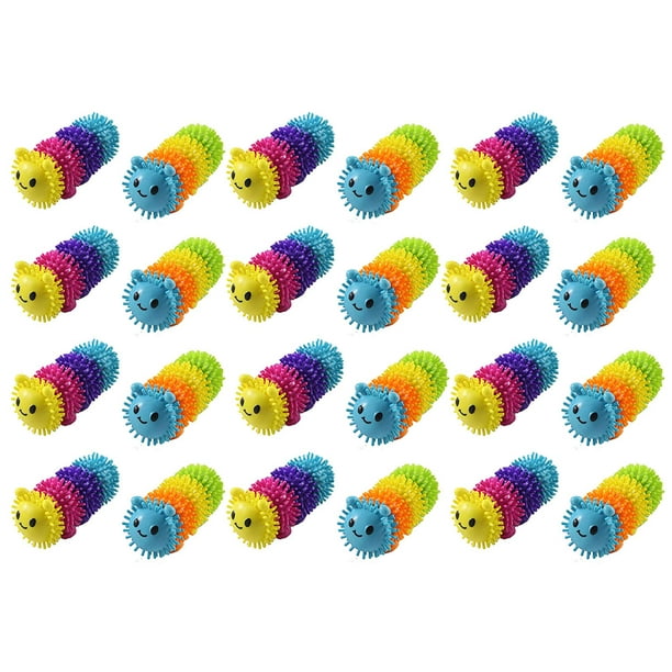 24 Caterpillar Figurines with Spiky Porcupine Wooly Hedge Body Small