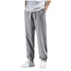thumbnail image 2 of Pantalones largos para hombre, moda de verano, lisos, informales, con cintura elástica y bolsillos, 2 of 5