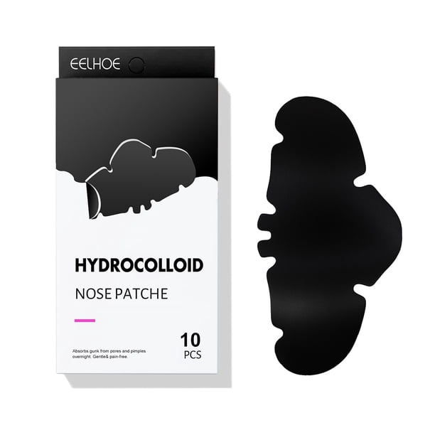 Minnieouse 10 piezas parche nasal hidrocoloide cuidado de la piel parches para espinillas cabeza negra salón doméstico almohadilla para dormir Tratamientos faciales Negro