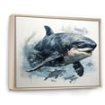 thumbnail image 2 of Designart "Majestic Whale Leap I" Animal Whale Floater Framed Wall Decor, 2 of 5