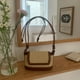 thumbnail image 5 of Bolso Hobo de ganchillo para mujer bolso tejido de cuero PU bolso tejido de retales para mujer, 5 of 9