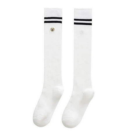 

Lolita Striped Solid Color Socks Women JK Style Gifts Girls Thigh High Long Stockings Cute Over Knee Socks
