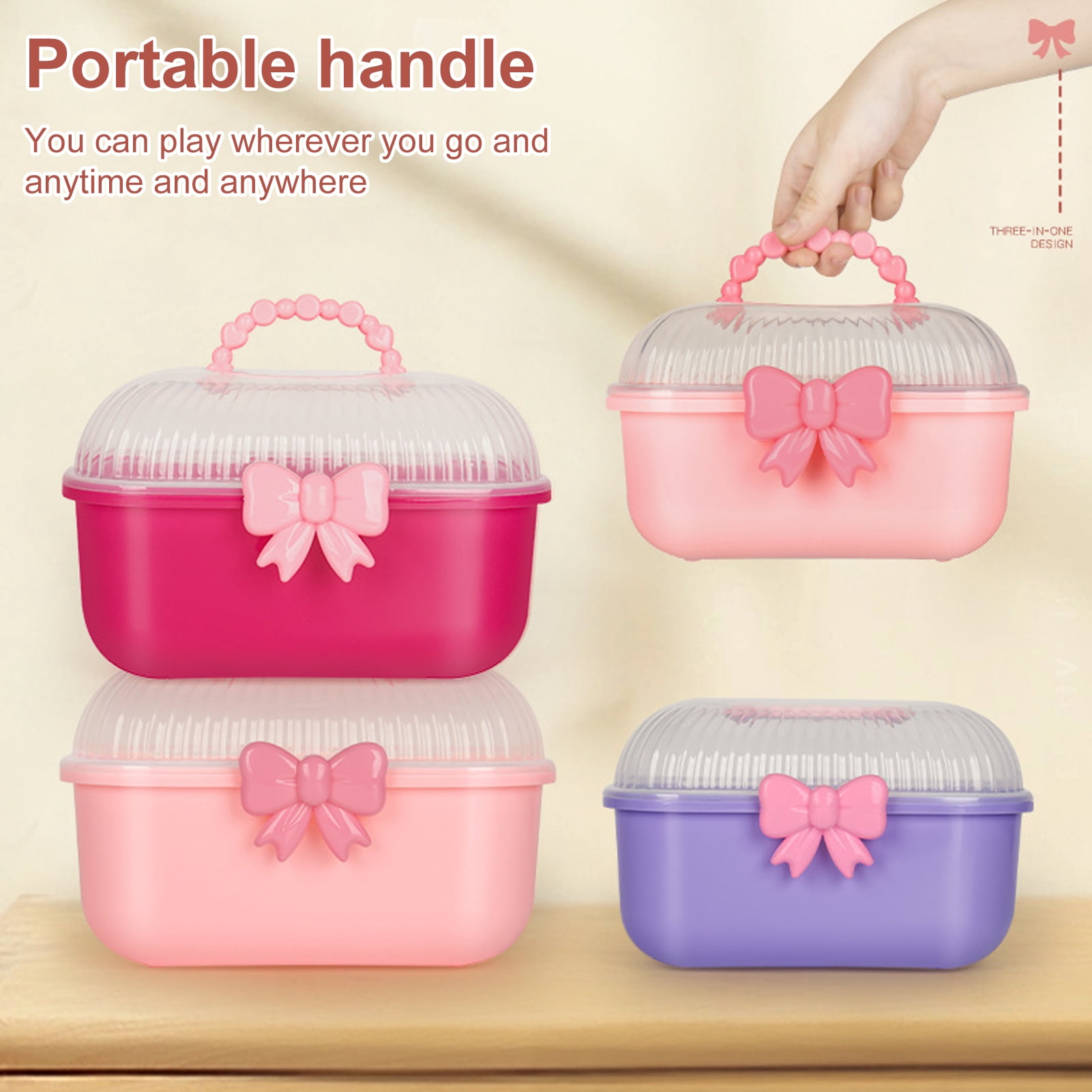 OIUR Portable Nail Tool Box Large Capacity Double Layer Multipurpose Hairpin Storage Case Jewelry Organizer