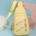 thumbnail image 4 of Bolso De Pecho Bolso de pecho para mujer, bolso cruzado de moda de cuero PU, riñonera, riñonera (amarillo), 4 of 5