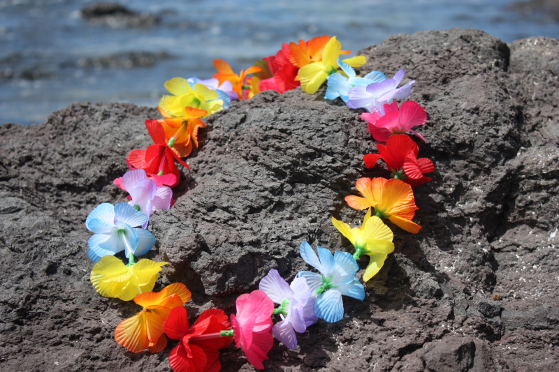 Multi Color Promo Lei 18" Hawaiian Silk Leis