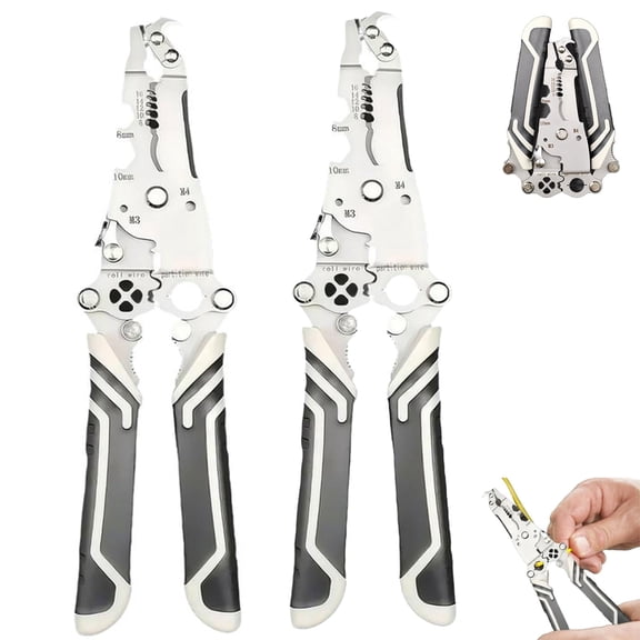 18 in 1 Foldable Wire Stripper - 2025 New Multi-function Wire Stripping Pliers, Multifunctional Foldable Professional Wire Stripper, Wire Stripper Tool, Wire Crimper electrician Tool 2pcs