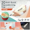 thumbnail image 3 of RFAQK 74 PCs Icing Piping Bags and Tips Set, Cake Decorating Kit with 48-Numbered Piping Tips, 20+1 Pastry Bags for Cookie Cupcake Cake Decoration, Cake Decorating Tips Set with Booklet and E-book, 3 of 6