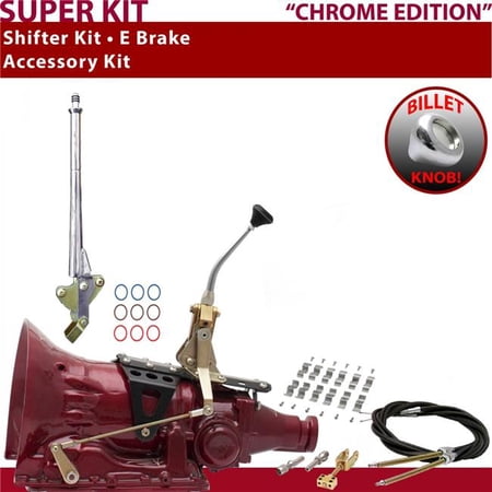 American Shifter TH400 Shifter Kit Chrome 8 in. E Brake Cable Clamp for EDB3F