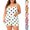 White, variant on SHTXOZHI Womens Plus Size Polka Dot Printed Pajamas Set Breathable Sleeveless Cropped Sleepwear Elastic Homewear