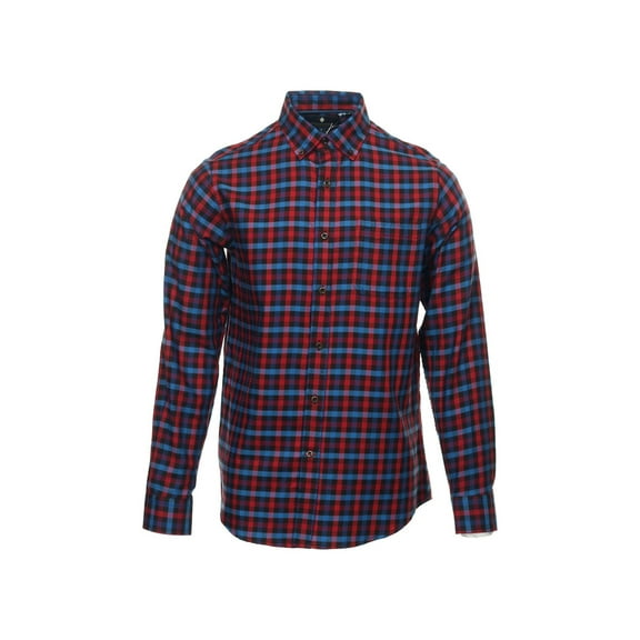 Argyleculture by Russell Simmons Red Button Down Shirt Sport , Size Small