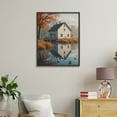 thumbnail image 4 of Paint By Numbers Kit for Adults Beginner - DIY Autumn House Reflection Tranquil Lake Canvas Painting Kits for Adults, Frameless Paint By Number for Adults for Home Wall Decor 16x20 Inch, 4 of 7