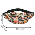 thumbnail image 2 of Unique Bargains 1 Pc Fanny Pack Bears Print Waist Bag Black Orange, 2 of 4