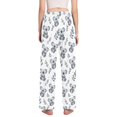 thumbnail image 3 of Dailycode Women's Pajama Pants Wide Leg Lounge Pj Bottoms With Pockets Cute Koalas with Leaf, 3 of 7