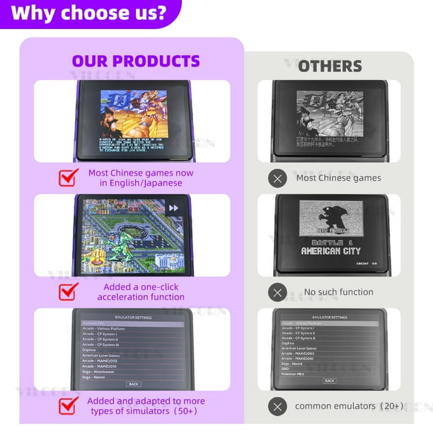 VILCORN R36S Handheld Game Console, 128G, 50+ Emulators, for