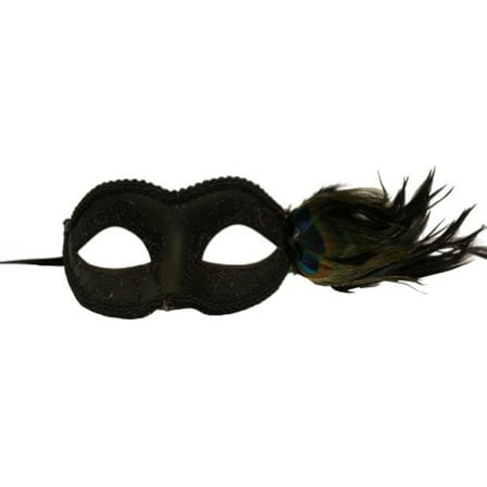 Venetian Feathers Half Face Mask