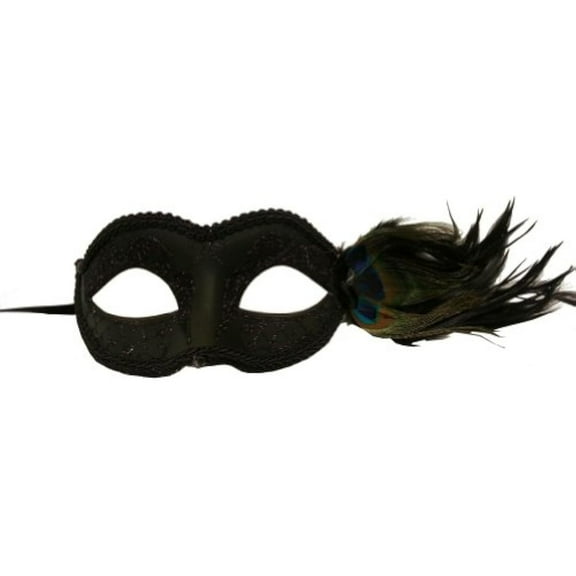 Venetian Feathers Half Face Mask