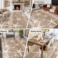 thumbnail image 5 of Rectangle Area Rugs 5 x 8 Ft, Brown Coastal Non-Slip Residential Carpet, Summer Ocean Waves Ombre Sea Starfish Indoor Crawling Mats Runner Rugs for Living Room/Dining Room/Bedroom, 5 of 9